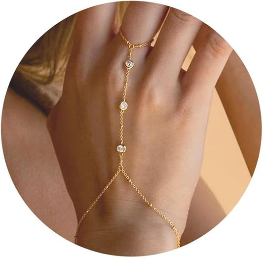 Gold Bracelets for Women Non Tainish,Dainty Bracelets Stack for Women Trendy, Gold Plated Cuff Bracelets Stack With Beaded Cuban Paperclip Snake Rope Bangle Hand Chain Jewelry Gifts for Women