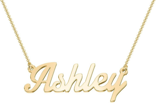 TSD Custom Dainty Name Necklace Personalized in Solid or Gold Plated or Sterling Silver, Customized Jewelry Necklace Gift for Women, Personalized with any Name or Word - Jewlr
