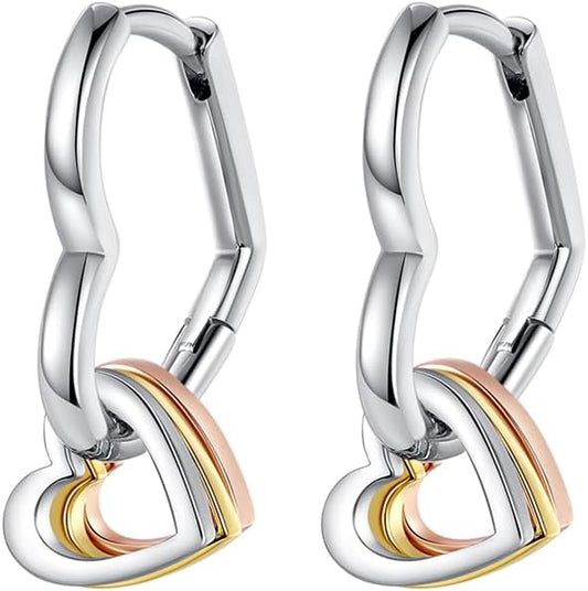 925 Sterling Silver Women Earrings, Sparkling Star and Moon Earrings, Various Hypoallergenic Earrings, Best Gift for Women