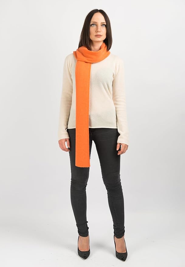 Dalle Piane Cashmere - 100% Cashmere Scarf - Made in Italy - Winter Neck Warmer (14" x 77") - Christmas Gift
