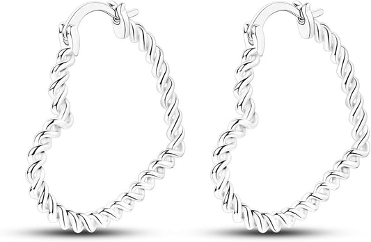 NARMO 925 Sterling Silver Hoop Earrings for Women Hypoallergenic Lightweight Simple Huggie Hoop Earrings Twisted Hoop Earrings Colorful Cubic Zirconia Hoop Earrings Rainbow Hoop Earrings