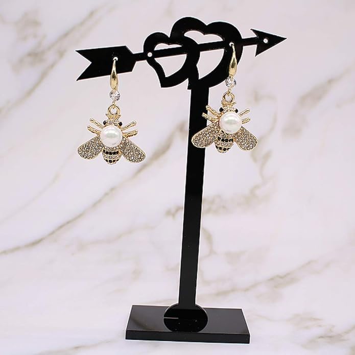 Honey Bee Brooches Crystal Insect Themed Bee Brooch Animal Fashion Shell Pearl Brooch Pin Gold Tone