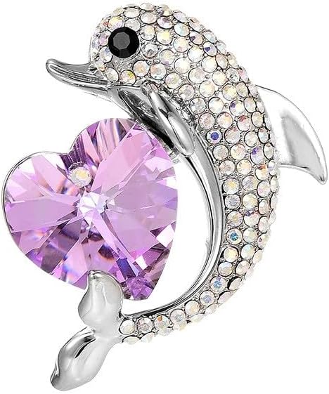 Animal Brooch for Women Girls 18k Gold Plated Animal Brooch Pin Rhinestone Animal Brooch Lapel Pin Jewelry Thanksgiving Day Birthday Wedding Gifts for Mom Wife