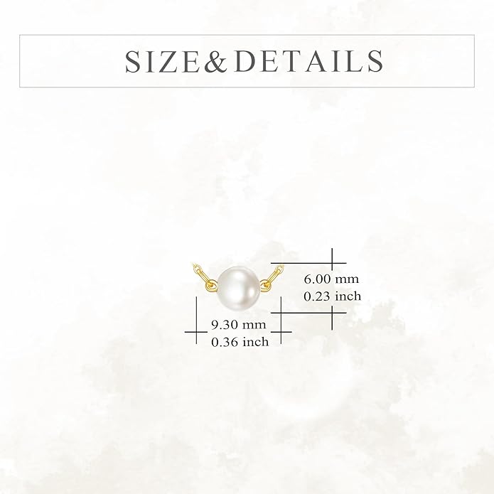 KECHO 14K Real Gold Freshwater Cultured Pearl Pendant Necklace 14K Solid Gold Jewelry Anniversary Birthday Gifts for Women
