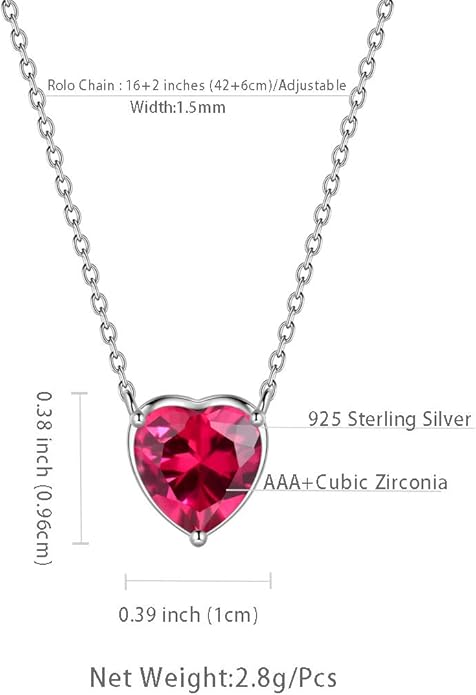 Aurora Tears 925 Sterling Silver 12 Birthstone Hearts Jewelry Women Crystal Wedding/Engagement/Bridal Heart Necklace/Earring/Ring/Bracelet Sets Jewellery