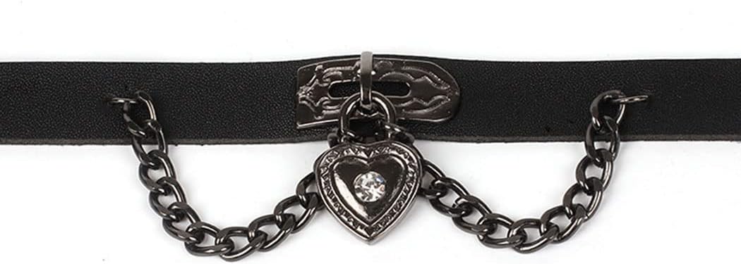 Gothic Choker Necklace Black Geometric Leather Collar Necklace Fashion Punk Jewelry for Women