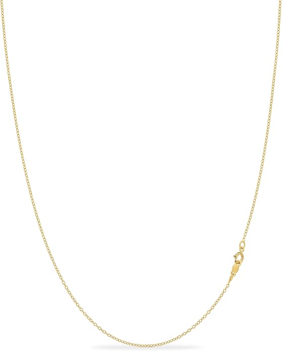 KEZEF 1mm 925 Sterling Silver Necklace for Women | 16-36 inch long Silver, 18k Gold, Rose Gold Necklaces for Women - Made In Italy Real Cable Chain Jewelry | Dainty cadena de plata s925 para mujer