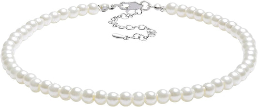 BABEYOND Round Imitation Pearl Choker Necklace Multi Strands Choker 20s Flapper Necklace Accessories for Gatsby Themed Party