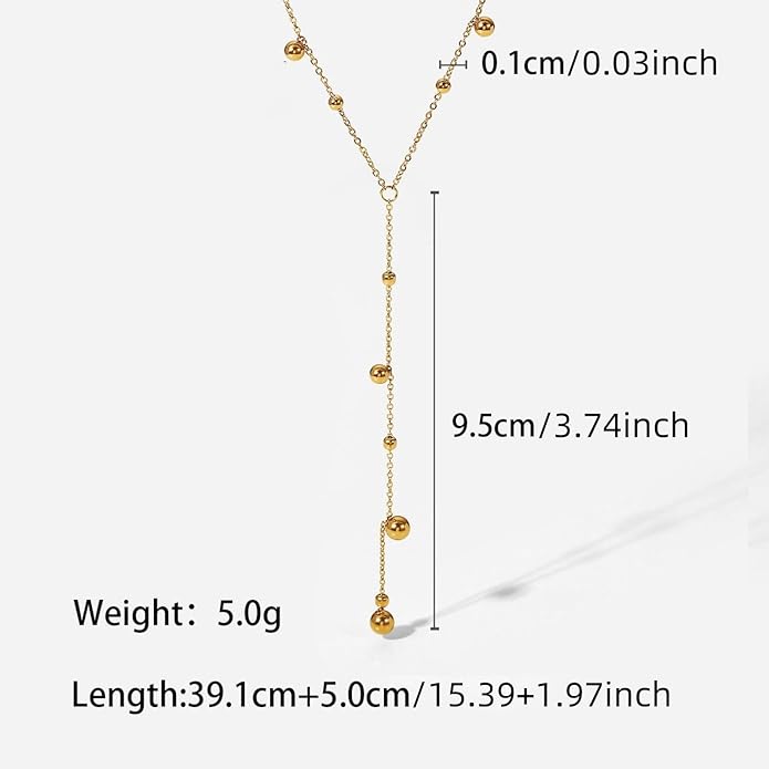 Irregular Y2k Long Y-shaped Necklace with Zircon Inlaid Sparkling Brick Tassel Pendant Double-Layer Chain High-end Fashion Accessory Women's