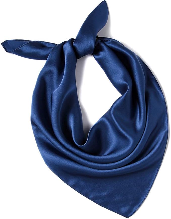ANDANTINO 100% Mulberry Silk Scarf -21” Lightweight Square Neckerchief – Breathable Digital Printed Scarves with Gift Packed
