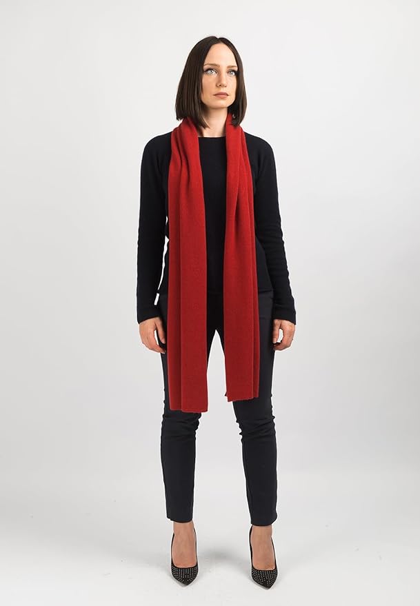 Dalle Piane Cashmere - 100% Cashmere Scarf - Made in Italy - Winter Neck Warmer (14" x 77") - Christmas Gift