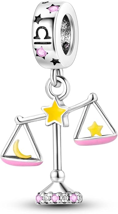 Parmuz Zodiac Sign Charms for Bracelet Necklace 925 Sterling Silver Charms 12 Constellation/Horoscope Star Dangle Birthstone Beads, Birthday Jewelry Gifts for Women Men