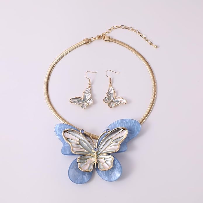 Vintage Chunky Statement Jewelry Set Retro Leaf Floral Geometric Bohemian Boho Bib Necklace Earring Set Fashion Costume Jewelry for Women Girls Wedding Party Prom Unique Gift