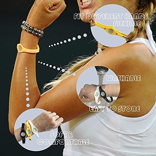 Power Balance The Original Genuine Performance Wristband, Silicone Rubber Wristbands Bracelets Sports Bracelet Wristband for Men Women, Power Bangles, Safe Waterproof Lightweight Durable