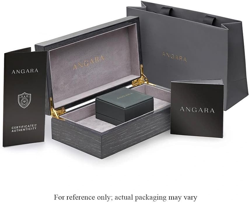 Angara Natural Aquamarine Pendant for Women | Vintage in 14K Solid Gold/Platinum With 18" Chain | March Birthday, Anniversary, Gemstone Jewelry Gift