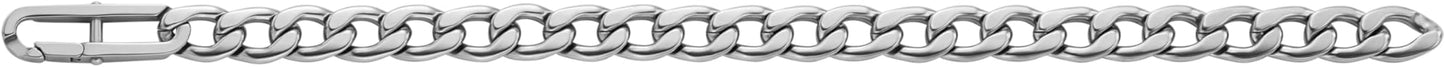 Fossil Men's Plated Stainless Steel Engravable Personalized Gift ID, Chain or Cuff Bracelet for Men