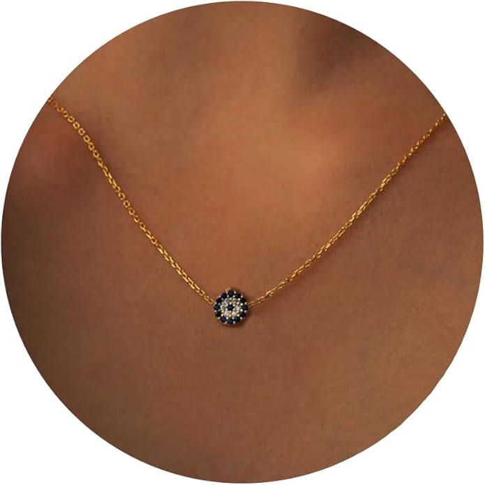 Gold Necklace for Women-14k Gold Plated Infinity Necklace Star Of David Necklace Evil Eye Cross Pendants Heart Dainty Gold Necklace For Women