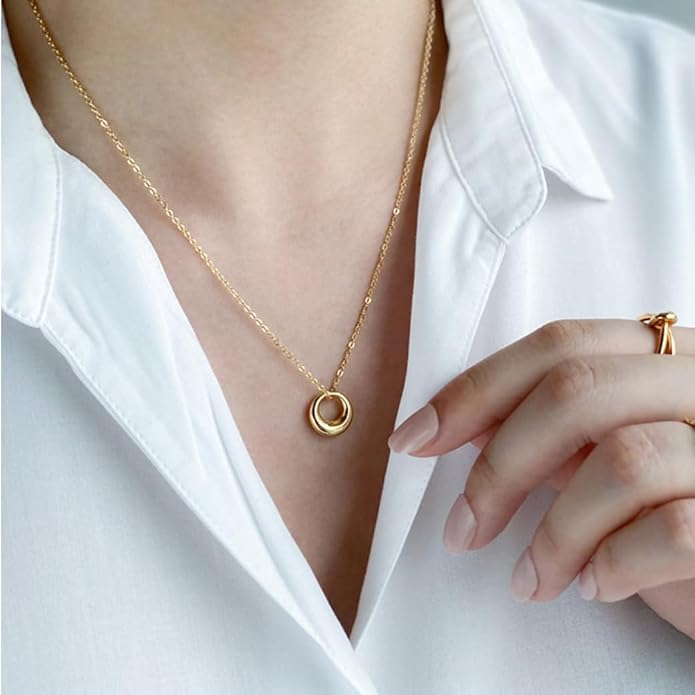 Gold Necklace for Women-14k Gold Plated Infinity Necklace Star Of David Necklace Evil Eye Cross Pendants Heart Dainty Gold Necklace For Women