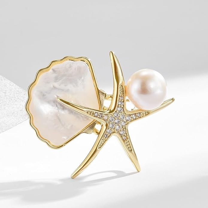 UNVAK Animal Brooches for Women Pearl Rhinestones Animal Brooch Pin Cute Animal Jewelry Gift for Wife Mom Girlfriends