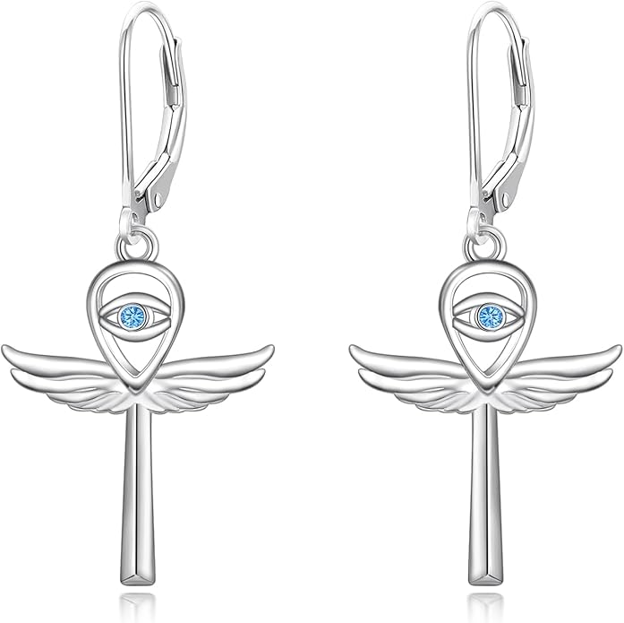 MONGAS Dragonfly/Sunflower/Hummingbird/Sand Dollar/Crab/Champagne/Arrow/Cherry/Ankh/Sloth Earrings for Women Sterling Silver Dragonfly/Sunflower/Hummingbird/Sand Dollar Jewelry for Women