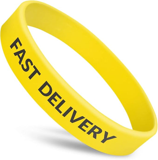 Super Rush Wristbands | Fast Delivery | Fully Customizable | Great For Events, Fundraisers & Promotions | 1/2" Wide | Available In Bulk