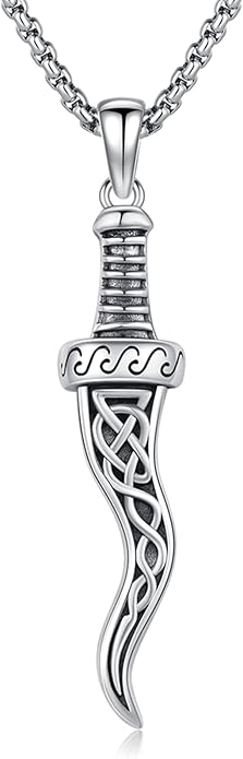 Suiknsn Arrowhead Necklace for Men Women 925 Sterling Silver Turquoise Malachite Celtic/Eye of Horus/Viking Arrow Pendant Amulet Jewelry Gifts Native American Necklace