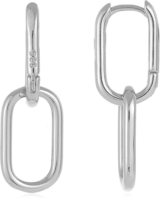 14K Gold Plated Knot Earrings for Women Gold Silver Earrings Heart Link Drop Dangle Earring Chunky Golden Knotted Statement Jewelry