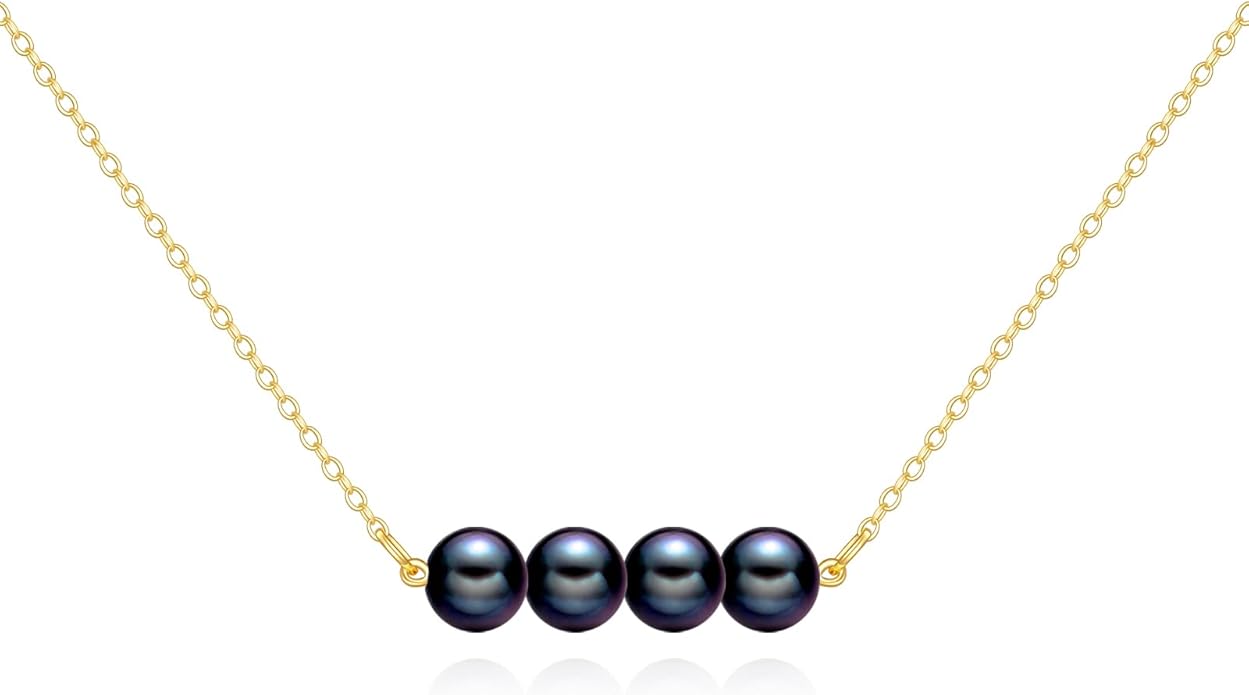 KECHO 14K Real Gold Freshwater Cultured Pearl Pendant Necklace 14K Solid Gold Jewelry Anniversary Birthday Gifts for Women