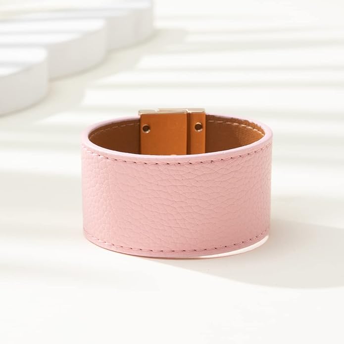 Rantanto Braid Leather Wrap Bracelet Trendy Stackable Crystal Cuff Boho Gold Heart Bracelet Jewelry Gift For Women