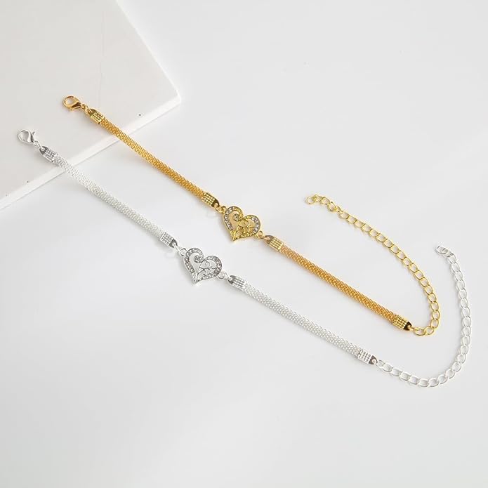 Ankle Bracelets for Women Waterproof Sparkly Anklets Tennis Rhinestone Anklets for Women Starfish Infinity Heart Cross Anklet Bracelet Beach Jewelry