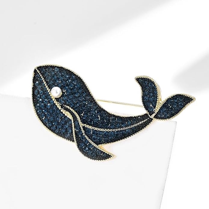 UNVAK Animal Brooches for Women Pearl Rhinestones Animal Brooch Pin Cute Animal Jewelry Gift for Wife Mom Girlfriends