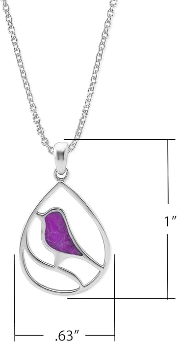 Boma Jewelry Sterling Silver Bird Necklace, 16 inches