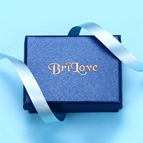 BriLove Wedding Bridal Jewelery for Women Austrian Crystal Teardrop Cluster Statement Necklace Dangle Earrings Link Bracelet Set