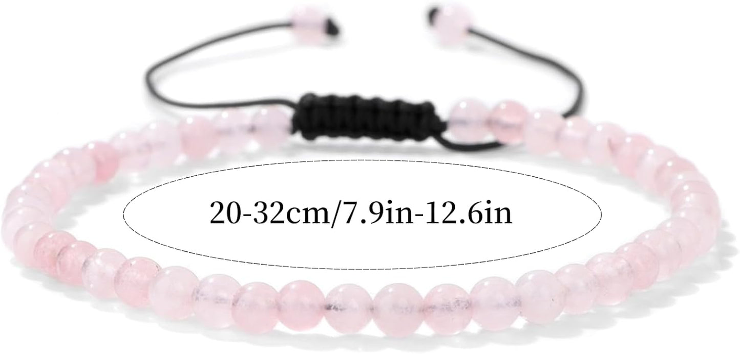 Lit Wall Crystal Anklets for Women Handmade Beach Boho Ankle Bracelet 4mm Adjustable Beaded Ankle Bracelet Waterproof Natural Stone Anklet Plus Size Anklets Gemstone Anklet Jewelry Gift for Her