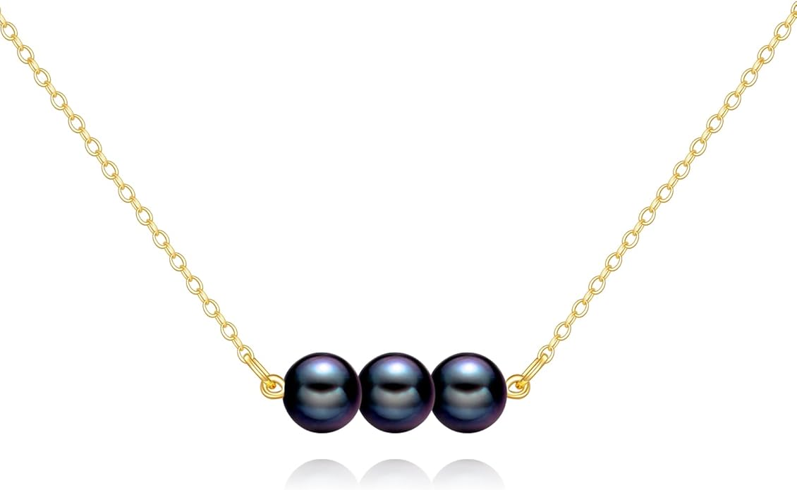 KECHO 14K Real Gold Freshwater Cultured Pearl Pendant Necklace 14K Solid Gold Jewelry Anniversary Birthday Gifts for Women