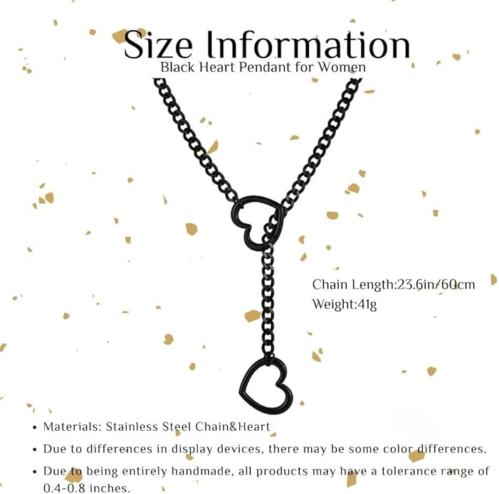 Artmiss Statement Chain Necklace Thick Link Choker with Heart Pendant Heavy Stainless Steel Industrial Unisex Statement Jewelry Gift for Women Men