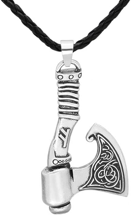 S925 Sterling Silver Viking Pendant, Norse Mythology Inspired Men's Jewelry, Perfect for Necklaces, Gift for Father's Day, Christmas, Birthday