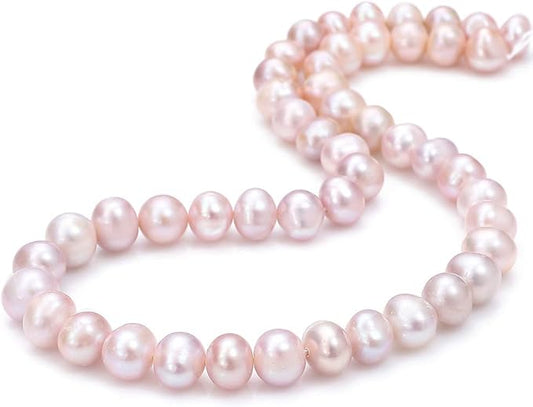 BEADIA Natural Pearl Beads Potato 6-7mm Purple Freshwater Cultured Loose Gemstone Beads for DIY Jewelry Making 13.8''/Strand