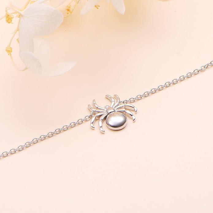 Anklet for Women S925 Sterling Silver Adjustable Foot Evil Eye Starfish Heart Bead Butterfly Celtic Knot Cross Multilayer Layered Ankle Bracelet Jewelry
