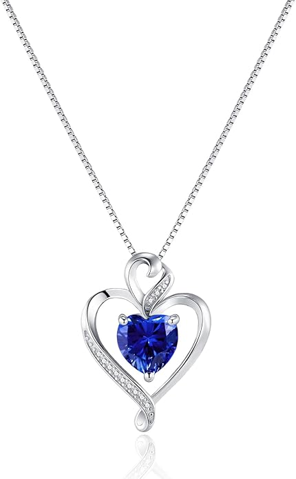 Heart Necklaces for Women 925 Sterling Silver Pendant Necklace Rose Gold Plated White Gold/14K Gold Plated Love Necklace for Her Girlfriend Wife Valentines Day Birthday Women Jewelry 18"+2"