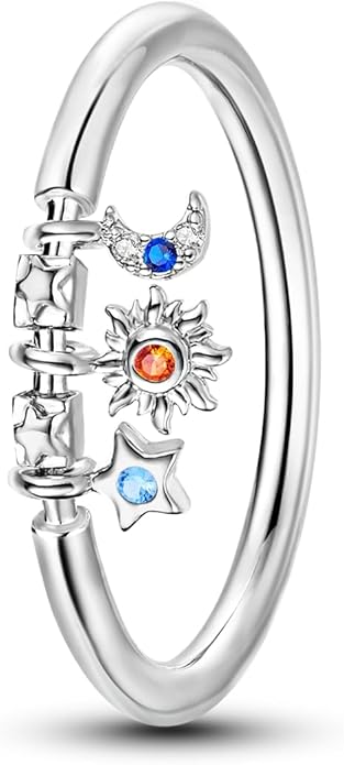 NARMO 925 Sterling Silver Rings for Women Evil Eyes Rings Entwined Line Cubic Zirconia Rings Simple Stackable Finger Rings Engagement Ring Personality Rings Size 6-9
