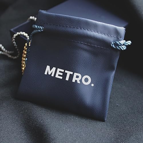 Metro Jewelry Stainless Steel Mariner Link Necklace for Men with Yellow Gold or Black Ion Plating 20 to 30 Inch Chain with Lobster Claw 10MM