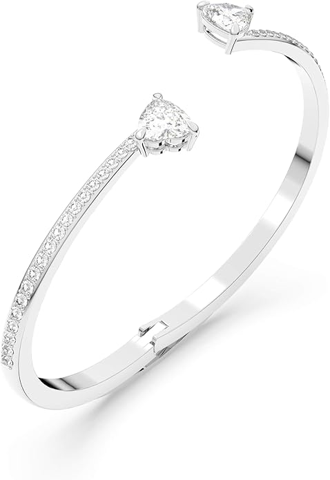 Swarovski Soul Heart Bangle Bracelet Collection, Rhodium Finish, Clear Crystals