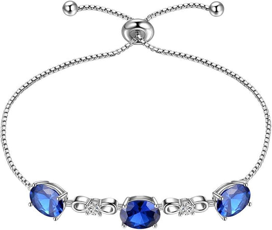 Aurora Tears 925 Sterling Silver 12 Birthstones Necklace/Earring/Ring/Bracelet Women Birthstone Pendant Crystal Fashion Birthday Jewelry Christmas Gift for Girls Women