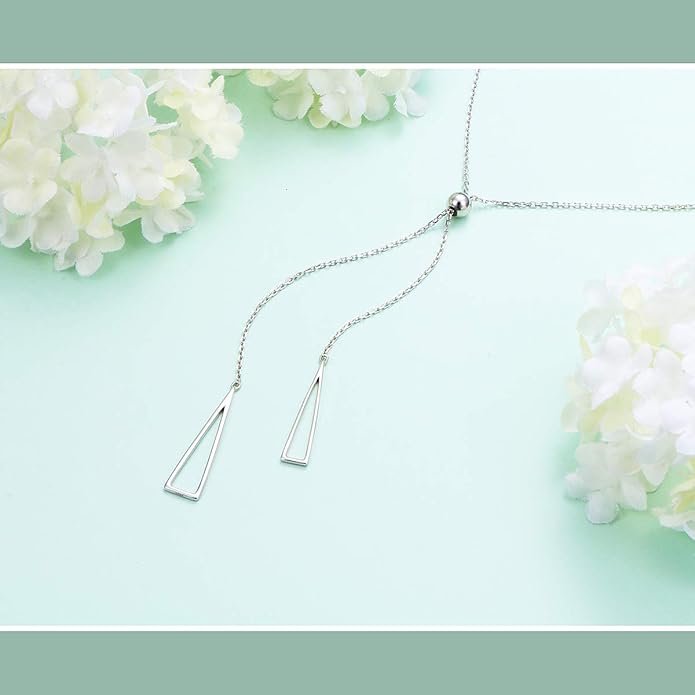 YinShan Layered Choker Necklace 925 Sterling Silver Star Moon Clavicle Jewelry Adjustable Lariat Necklaces for Women Girls Birthday Valentine's Day Gifts