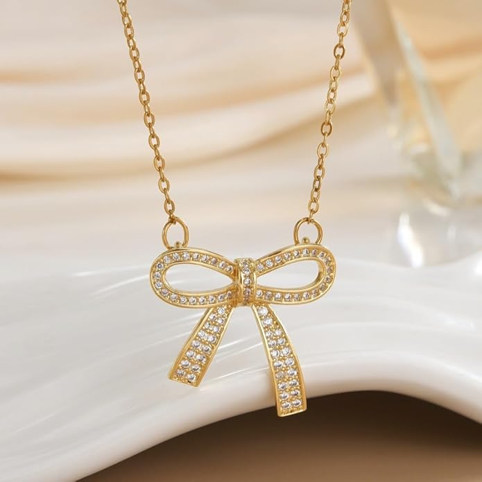18k Gold Plated Necklace for Women Trendy Dainty Charm Evil eye Italian horn hummingbird starfish seashell bow elephant snake butterfly ladybug PendentMinimalist Delicate Jewelry for Women