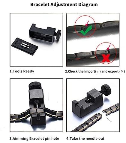 VNOX Masculine Watch Band Stainless Steel Link Bracelet Personalized Jewelry Gift for Men DAD Father Husband Boyfriend