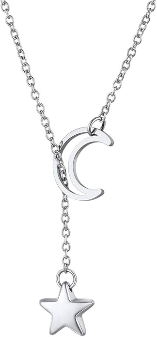FOCALOOK Lariat Y-Necklaces | Long Necklaces for Women | Long Black Necklaces | Gold Necklaces for Women | Drop Heart Necklaces for Women | Front Adjustable Long Chain Necklace
