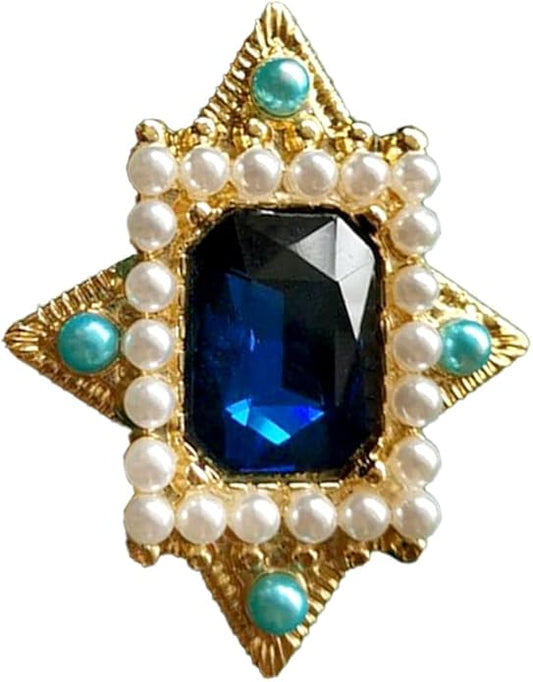 JKQBUX Versailles series Baroque elegant Brooches Pin for Women Men Girls Retro Court Pearl Corsage Pin delicate accessory