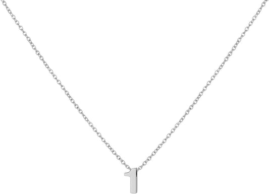 Number Necklace for Women Dainty 18K Gold Plated Pendant Necklace Charm Birth Month Personalized Jewelry Birthday Gift